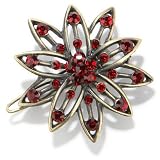 Johnny Loves Rosie Red Crystal Flower Hair Clip
