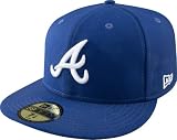 MLB Atlanta Braves Light Royal with White 59FIFTY Fitted Cap (7 5/8)