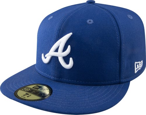 MLB Atlanta Braves Light Royal with White 59FIFTY Fitted Cap (7 1/4)