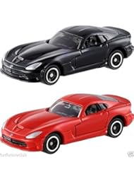 Beauty: Brand New TOMY TOMICA No.11 SRT VIPER GTS Scale 1/64 Black & Orange Set - TOMICA