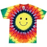 51KhqN8yStL. SL160  Happy Face Tie Dye Youth T Shirt