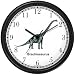 Brachiosaurus Dinosaur Animal Wall Clock by WatchBuddy Timepieces (Slate Blue Frame)