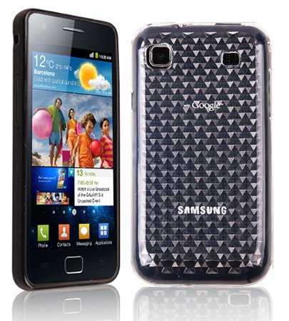 MaryCom PREMIUM QUALITÄT TPU White Diamant Design Silikon Handytasche für das Samsung Galaxy S Super Clear LCD i9003 Smartphone / DW i9003