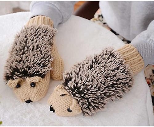 Wholesale 7 Color To Choose Girls Fashion Novelty In Winter Warm Outdoor Gloves Woman's Cartoon mouse Hedgehog Cotton Gloves