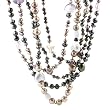Assorted Dyed Pearl Necklace with Amethyst Stones