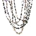 Assorted Dyed Pearl Necklace with Amethyst Stones