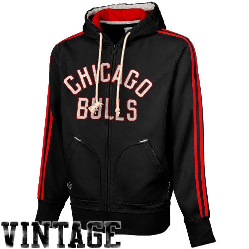 NBA Men's Chicago Bulls Originals Springfield Full Zip Hood (Black, Large)
