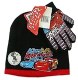 Disney Pixar Cars Coldweather Fashion Accessories Set - 2 Pc Mittens and Beanie Knit Hat