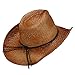Customizable Raffia Straw Cowboy Hat - Natural
