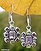 Amethyst and garnet earrings, 'Color title=