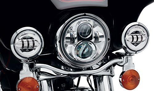 LED Headlamp,OTW7 7" Chrome Harley Daymaker LED Headlight+ 2x 4-1/2" Fog Light Passing Lamps for Harley Davidson Motorcycle