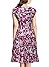 Miusol Women's Retro V Neck Flare Floral Sleeveless Summer Casual Dress