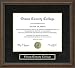 Ocean County College Diploma Frame