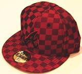 Atlanta Braves New Era Red Black Fitted Hat Cap (7 3/4)