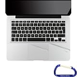 Gizmo Dorks Palm and Track Pad Protector (Silver) with Carabiner Key Chain for the Apple MacBook Pro 13.3