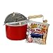 Kitchen & Housewares : Whirley-Pop Stovetop Popcorn Popper with 1 Real Theater Popcorn Kit - Red Pan