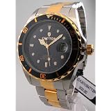 MENS CROTON STEEL AUTOMATIC DATE WATCH CA301094TTBK by Croton