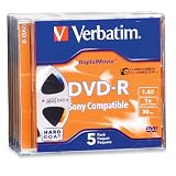Verbatim Mini DVD-R DigitalMovie 1.4GB 1X 5pk Jewel Case Blister