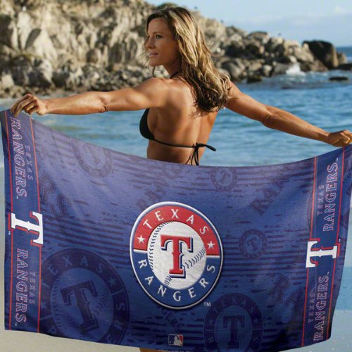 Texas Rangers Beach Towel: 30x60 Fiber Reactive