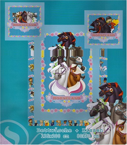 Childrens Toyshop  Küche & Haushalt : Bettwäsche Horseland 135x200+80x80cm