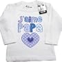 Dirty Fingers - J'amie papa (c?ur) - T-shirt b�b� manche longue, 100% coton