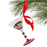 NCAA Ohio State Buckeyes Hand-Painted Mini Martini Glass Christmas Ornament