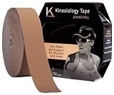 KT TAPE Original Cotton Elastic Kinesiology 300 Pre-Cut 5-Inch Strips Therapeutic Tape, Beige