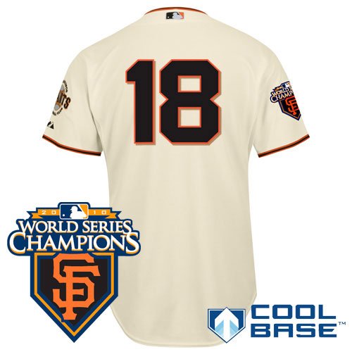 MLB Men's San Francisco Giants Matt Cain Six Button Cool Base Authentic Home Jersey (Ivory, 40/Medium)