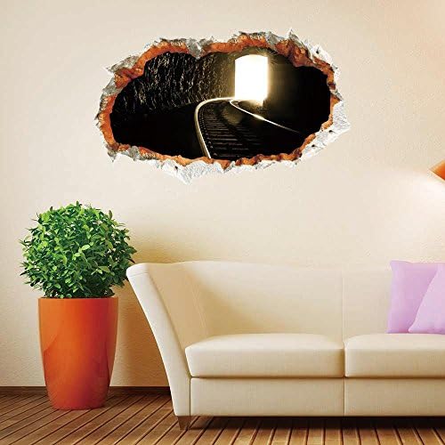 LPAG Creative 3D stickers wall stickers floor children's cartoon sticker decorative wall stickers mural wallpaper the background of hotel bedrooms living room sofa perspective green paint #004 , H