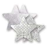 Nippies Studio Silver Silver Sequin Metallic Star Nipple Cover Pasties