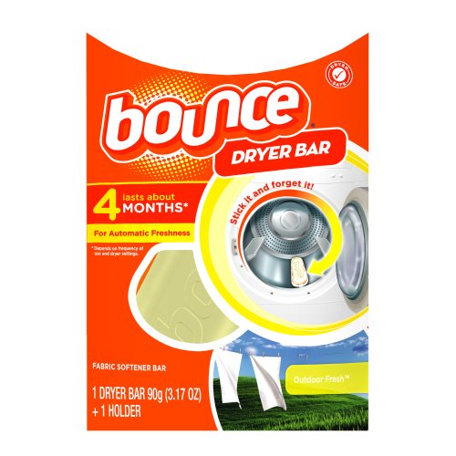 Bounce Dryer Bar - 4 Month Outdoor Fresh Box Carton and Plastic Clamshell (Pack of 2)