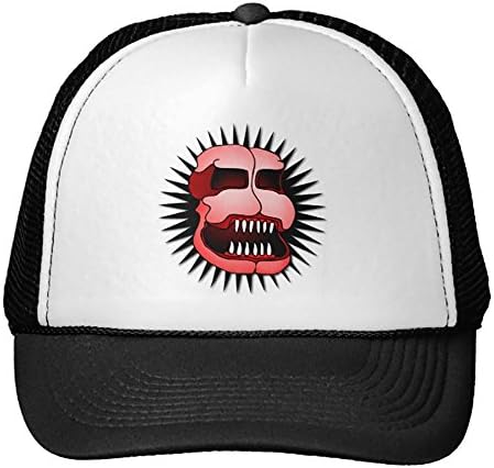 KooBee Red Skulls Trucker Hat Color Black