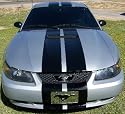 1999-2004 Mustang GT 9" Rally Racing Stripes, Kit A