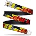 Buckle-Down Seatbelt Belt - Classic BATMAN Issue #1 Robin & Batman Cover Pose Yellow/Red - 1.5