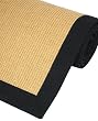 Large Medium Small Carpet - Sisal Area Throw Rugs w/ Black Edge & Latex Back - 3 Sizes, 4 Colors