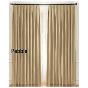 24x95 inch Thai Silk Inverted Pleat Drape - Pebble from Window Hardware Sets