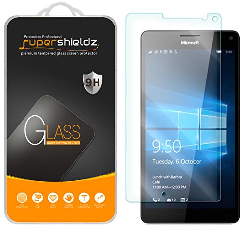 Microsoft Lumia 950 XL Tempered Glass Screen Protector, Supershieldz® Ballistics Glass 0.3mm 9H Hardness Anti-Scratch, Anti-Fingerprint, Bubble Free -Crystal Clear - Retail Packaging Microsoft Lumia 950 XL Tempered Glass Screen Protector, Supershieldz® Ballistics Glass 0.3mm 9H Hardness Anti-Scratch, Anti-Fingerprint, Bubble Free -Crystal Clear - Retail Packaging