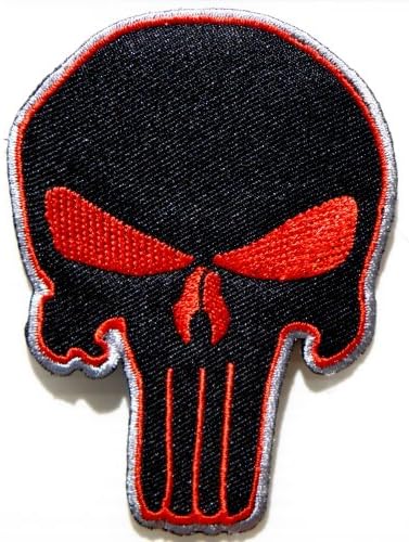 Punisher Tactical Skull Marvel Army Milltary Biker Logo Jacket Patch Sew Iron on Embroidered Symbol Badge Cloth Sign bY PRINYA SHOP