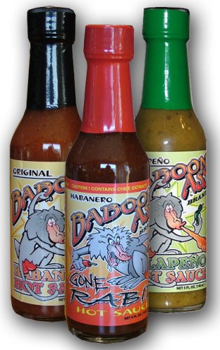 Baboon Ass Brand Award Winning Hot Sauces Brings You the Triple Threat Hot Sauce Set.... by Innuendo Enterprises LLC