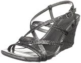 Kenneth Cole REACTION Women’s Just N Cedar Wedge Sandal,Pewter,7.5 M US