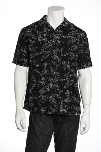 Club Room Black Camp Shirt , Size Small