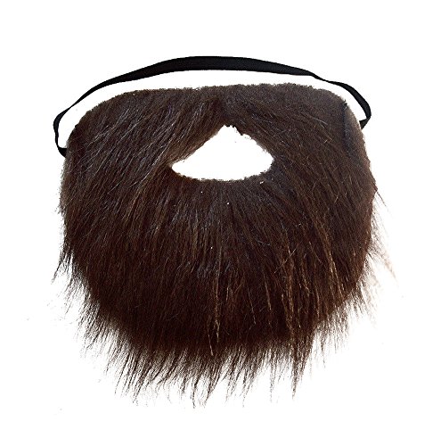 Brown Faux Fake Pirate Buccaneer Old Man Beard