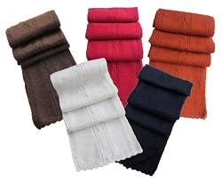 Handmade Alpaca Natural Fiber Scarf - Hand-crocheted Border, Long (Long Size)