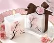 "Cherry Blossom Elegance" Mini-Pillar Candle (Set of Four) - Baby Shower Gifts & Wedding Favors