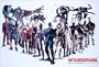 Metal Gear Solid 4 horiz POSTER 34 x 23.5 with character lineup for video game (poster sent from USA in PVC pipe)