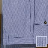 Flat Front Cotton Seersucker Trousers