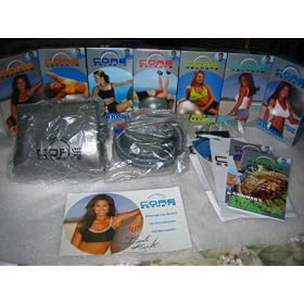 CORE SECRETS Total Fitness Workout System: 7 VHS, Ball, Pump, & More