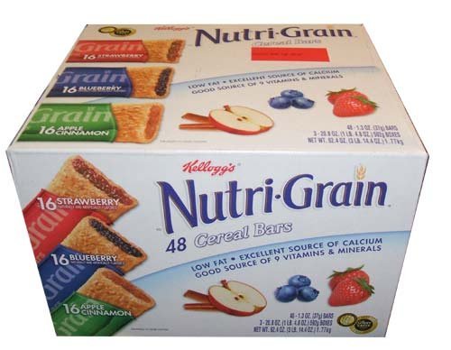 Kellogs Nutri Grain Cereal Bars 48 Count Variety Box by Kellogg s