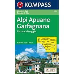 Alpi Apuane. Garfagnana 1 : 50 000: Carrara - Viareggio. Wandern, Rad / Escursioni, Bike