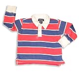 Gold Rush - Boys Long Sleeved Rugby Style Shirt, Red, White, Blue